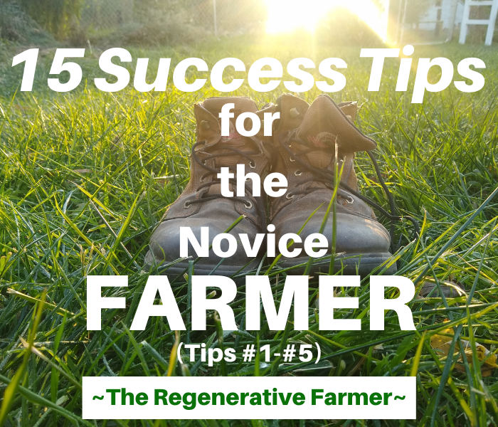 15 Success Tips for the Novice Farmer: Tips #1-#5